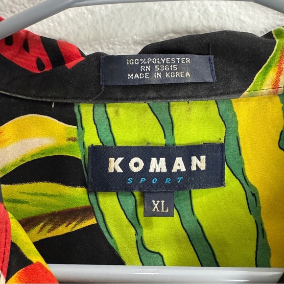 Koman Vintage Watermelon Button Up Shirt Size XL - Picture 2 of 5